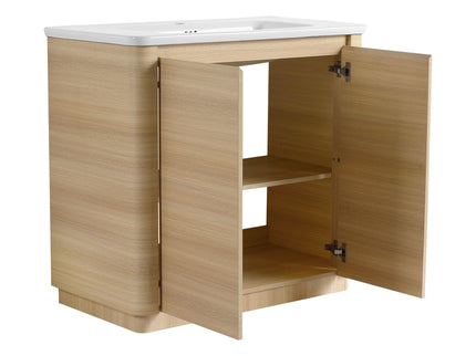 Freestanding Bathroom Vanity With Sink & 2 Soft Close Doors