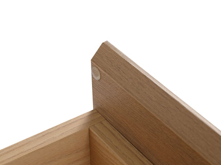 Contemporary Wall Mounted Bathroom Vanity With Resin Sink And 2 Side Cabinet - Imitative Oak