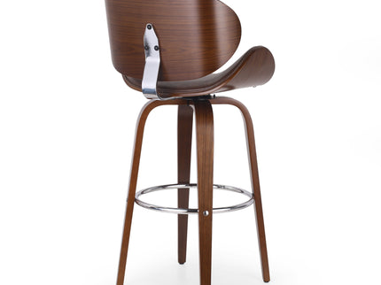 Lumos - Mid Century Modern Upholstered Swivel Barstool