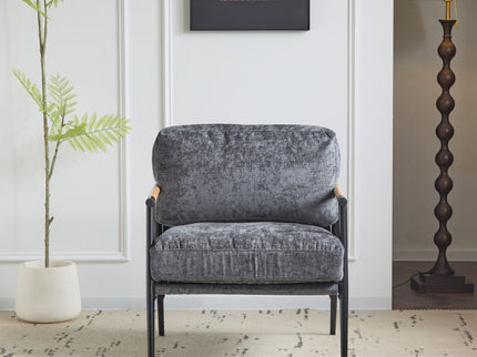 Modern Accent Chair With Cushions, Cozy Seating