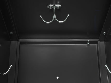 6 Door Lockers With Lock For Secure Storage - Black