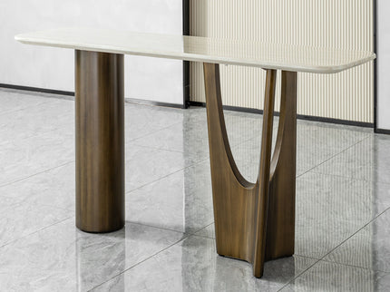 Console Table - Antique Bronze / Beige