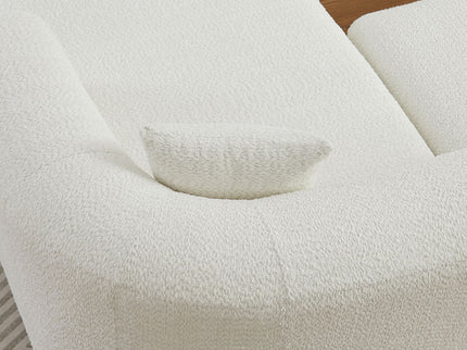 L - Shape Boneless Cloud Couch With 2 Throw Pillows For Living Room