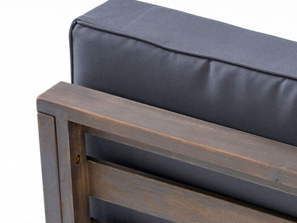 Outdoor Acacia Wood Patio Chair With Fabric Cushion