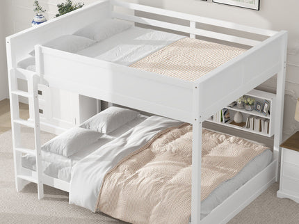 Bunk Bed With Storage Cabinets And USB Ports