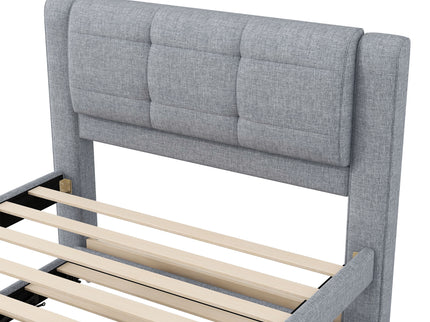 Upholstered Platform Bed With Multifunctional Trundle