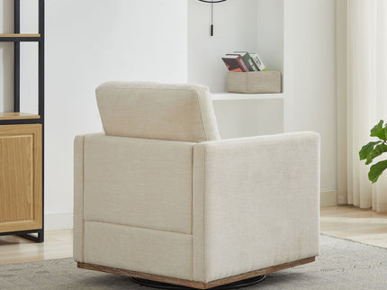 Square Upholstered Swivel Accent Chair