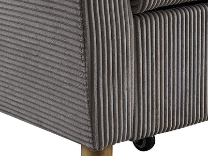 Justine - Convertible Sleeper Loveseat - Brown