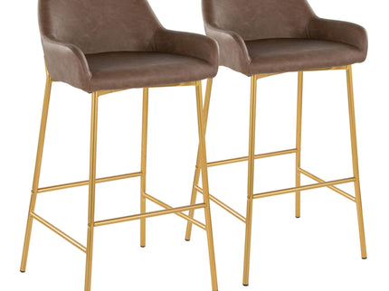 Daniella - Contemporary / Glam Fixed Height Bar Stool (Set of 2)