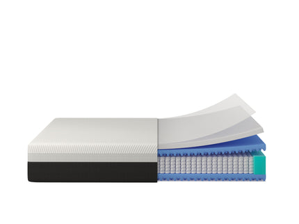 12'' Queen Size Hybrid Mattress, Cooling Memory Foam & Pocket Springs Medium Firm - White