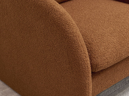 Modern Sherpa Upholstered Accent Chair, Comfortable Living Room Armchair, Lounge Chair For Bedroom, And Office