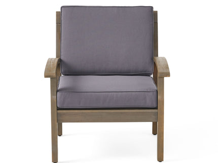 Peyton Club Chair Outdoor Seating Acacia Wood 32.25 X 28.00 X 31.25"