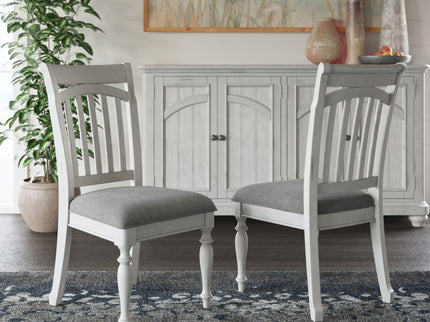 Slat Back Dining Chairs (Set of 2) - Gray