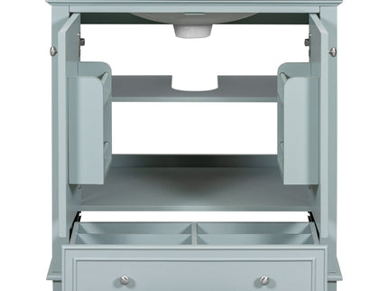 Modern Bathroom Vanity With Sink Combo, Multi Functional Cabinet With Doors And Drawer