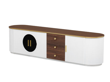 Modern Minimalist TV Stand For TVs Up To 80" With 3 Drawers And 1 Shelf