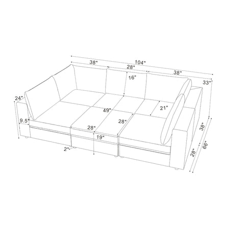 Reversible Modular Sectional