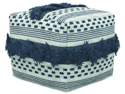 Bowden - Square Pouf Ottoman - Gray