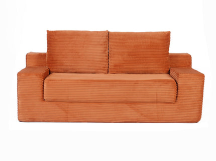 Comfortable Deep Seat Loveseat Sofa Bed, Reversible Cushion With Pillows
