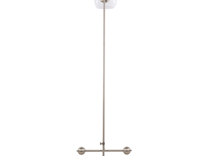 Eileen - Contemporary Floor Lamp - Nickel / White