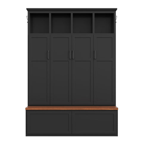 Hall Tree With 4 Hidden Cabinets