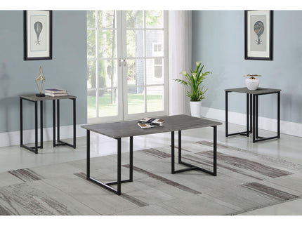 3 Piece Occasional Set With Smooth Top - Gray