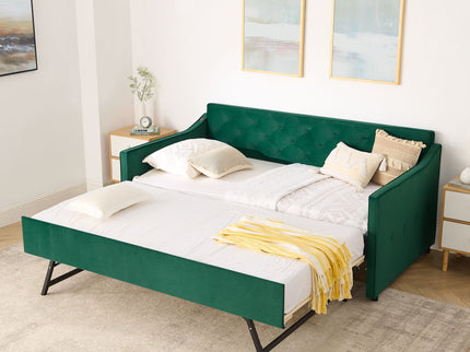 Daybed With Pop Up Trundle And USB Charging Armrest