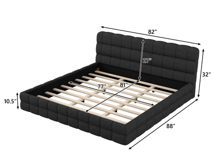 Upholstered Platform Bed With Headboard