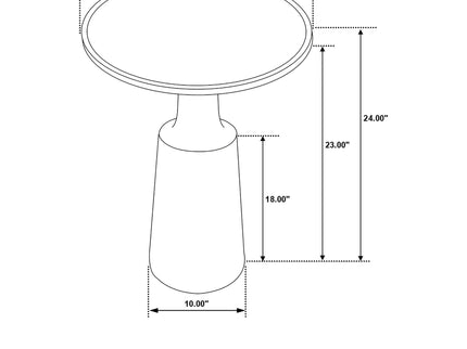 Pedestal Accent Table With Eco Friendly Base And Round Lipped Top - Brown