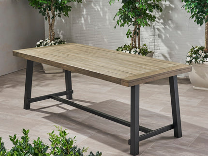 Outdoor Dining Table - Gray / Rustic Metal