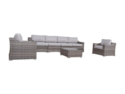 Outdoor Wicker Conversation Set With Cushions, All Weather