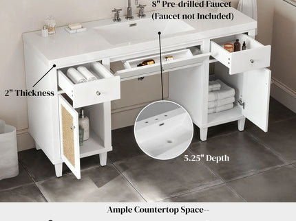 Bathroom Vanity With Sink, Spacious Storage Cabinet