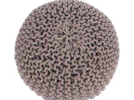 Moro - Knitted Round Pouf With Pumpkin Shape
