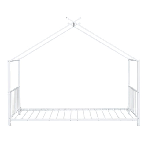 Metal House Platform Bed With Modern Design And Durable Frame