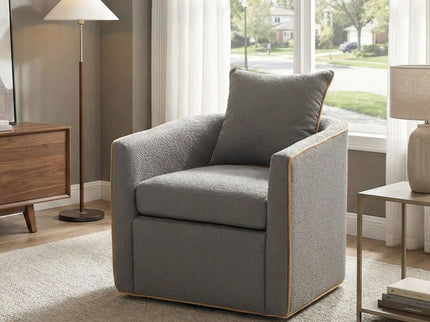 Swivel Accent Chair, Rotating Base, For Living Room
