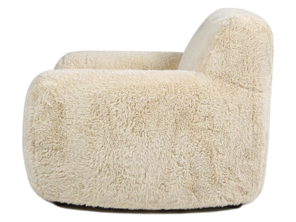 Summit - Faux Sheepskin Overstuffed Arm Chair - Cream Beige
