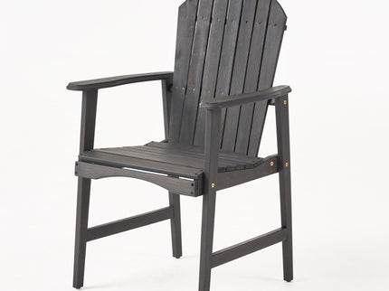 Outdoor Weather Resistant Acacia Wood Adirondack Dining Chairs (Set of 2)