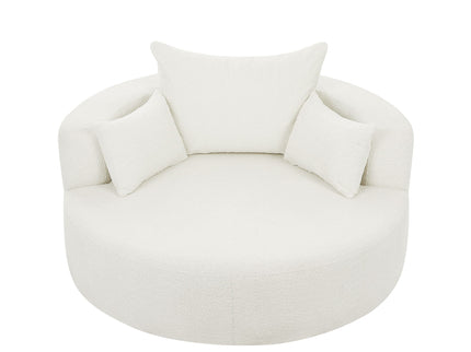 360° Swivel Chair Accent Barrel Chair With Removable Pillows