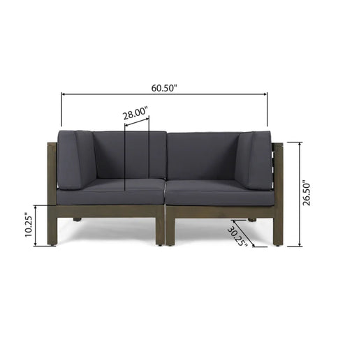 Oana - 2 Piece Loveseat Set With Water Resistant Cushions