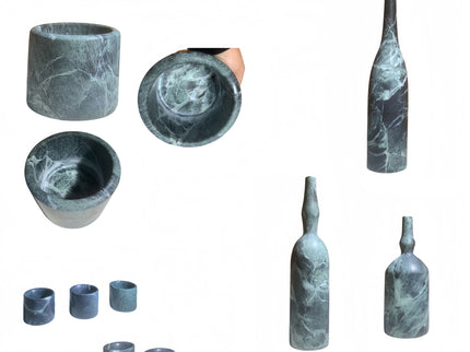 7 Pieces Luxury Natural Marble Living Room Accessories Set