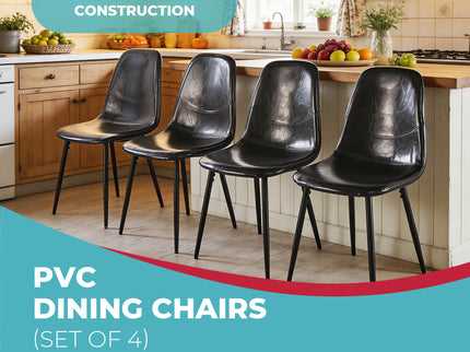 Dining Chairs (Set of 4) - Black