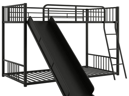 Metal Bunk Bed With Slide, Durable Steel Frame
