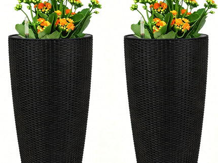 Tall Planters Set With Water Level Monitor And Auto Watering