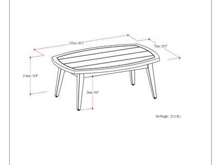 Parkside - Outdoor Coffee Table - Light Teak