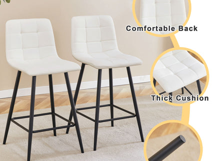 Bar Chair Set Comfortable With Metal Legs And Ergonomic Design
