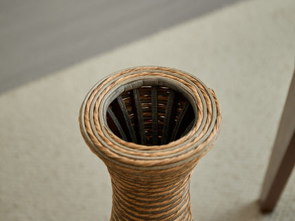 3 Piece Artificial Rattan Floor Vase Set Decorative Accent For Living Room, Hallway & Entryway, Ideal For Dried Or Silk Flower Arrangements - Beige