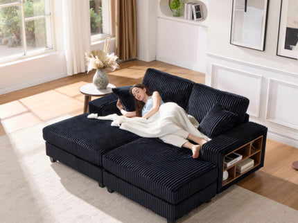 Convertible Sectional Sofa, Sleeper Oversized Living Room Lounge