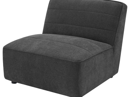 Ortega - Upholstered Armless Chair - Charcoal