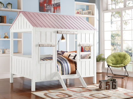 Spring - Full Bed - White / Pink