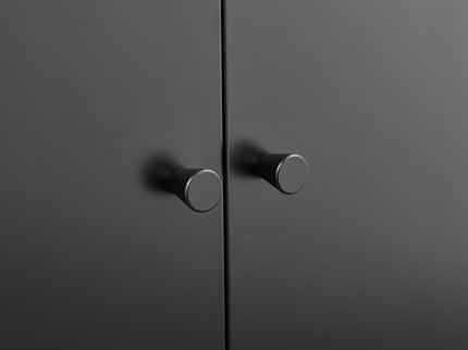 Kitchen Buffet Server Table Accent Sideboard Cupboard Server Buffet Console Table With Doors Cabinet - Black