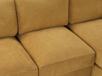 Modern L-Shaped Sectional Sofa With Curved Chaise, USB Ports, And Side Storage Pockets